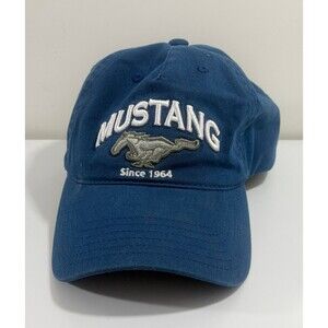 Ford Mustang Since 1964 Snapback Hat Official Blue Baseball Cap Embroidered‎